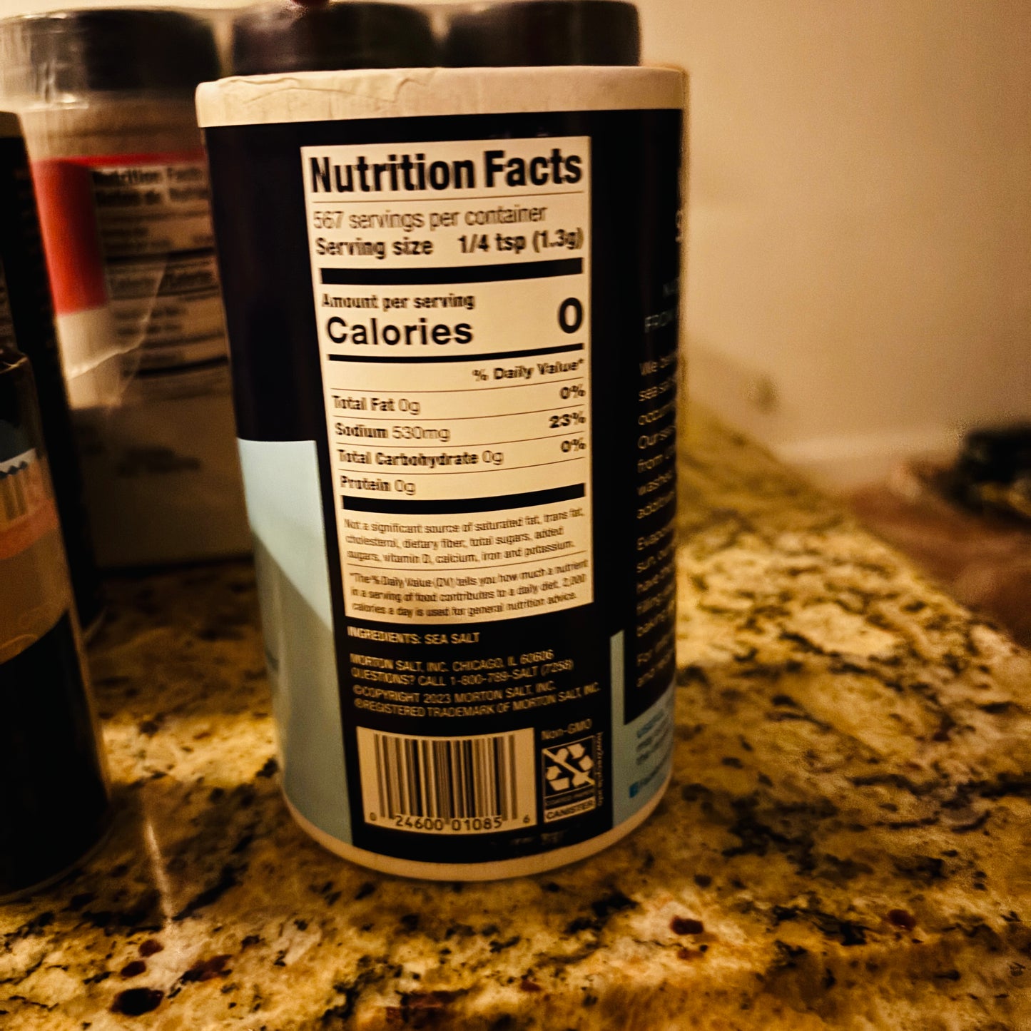 Morton Natural Sea Salt 26 oz