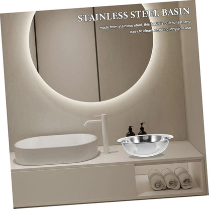 Stainless Steel Footbath Tub Soaking Foot Basin for Soaking Feet Face Washing Large Bowl Portable Easy to Clean