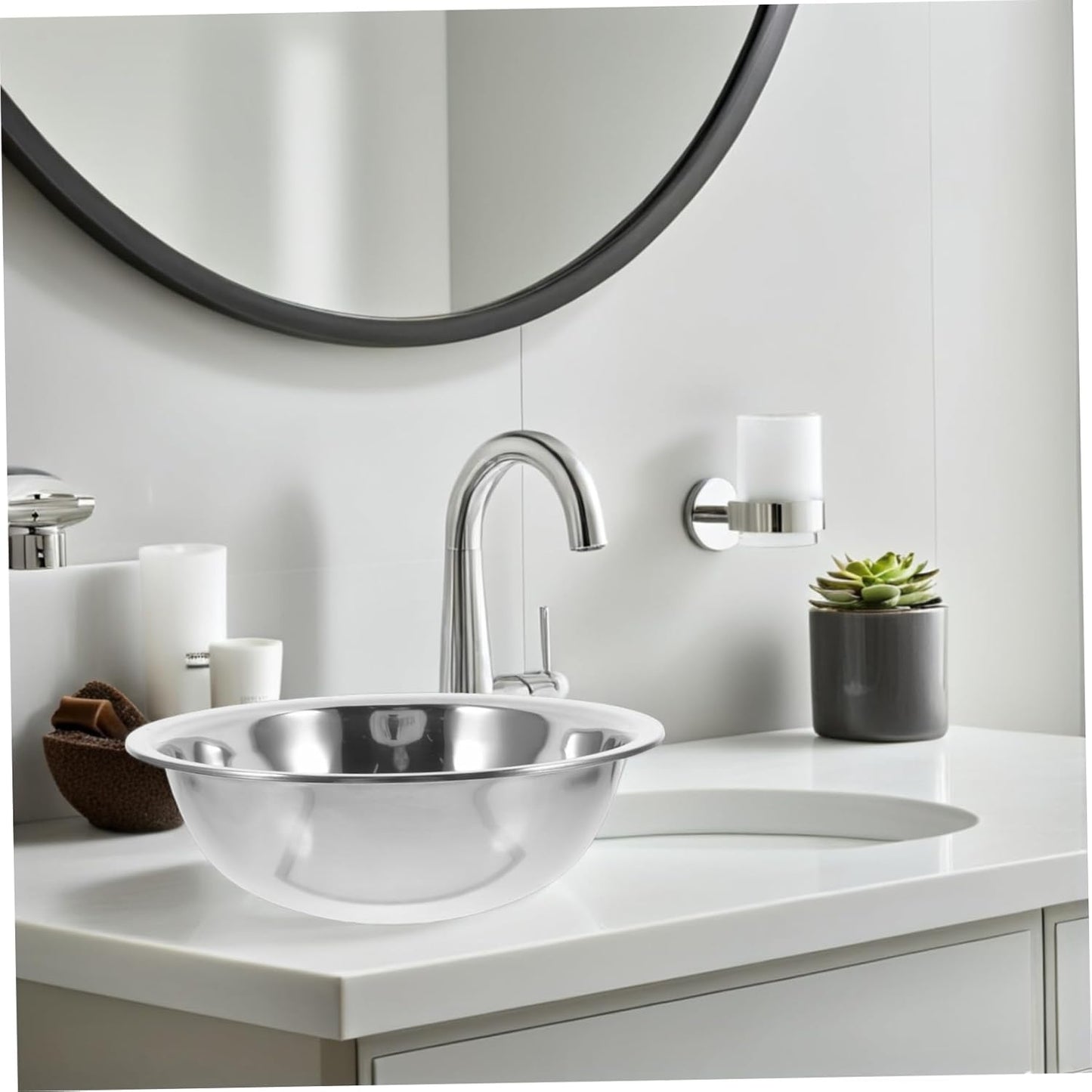 Stainless Steel Footbath Tub Soaking Foot Basin for Soaking Feet Face Washing Large Bowl Portable Easy to Clean