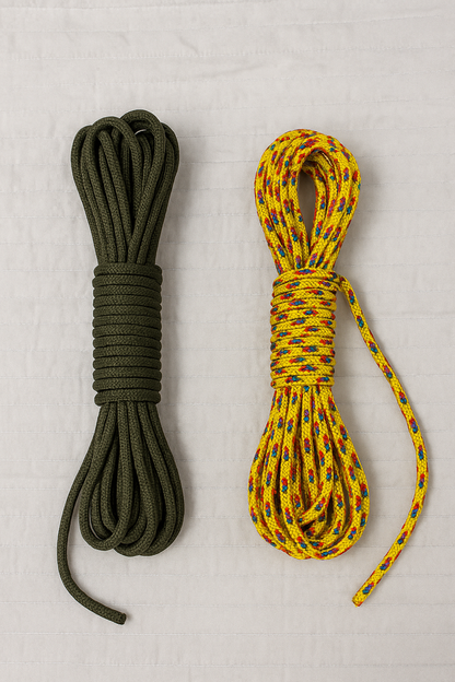 Green braided rope