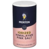 Morton Iodized Himalayan Pink Salt, 22 oz