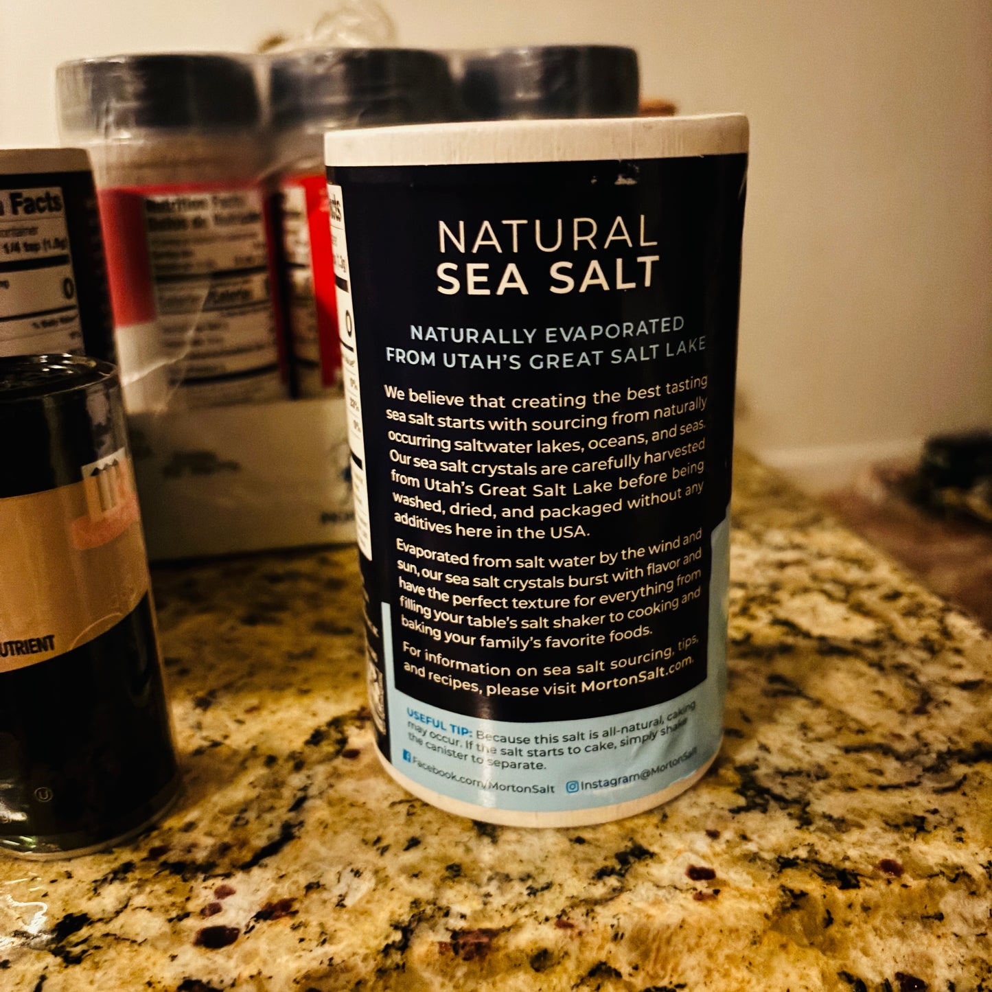 Morton Natural Sea Salt 26 oz