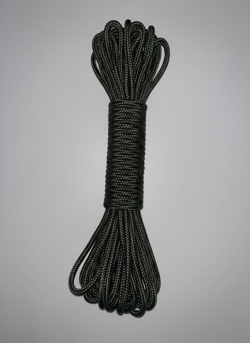 Green braided rope